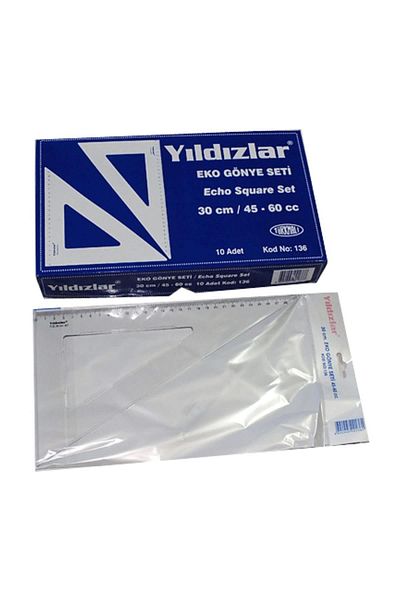 Yıldızlar Yayınları Student Miter Set Stars - 45-60 Degrees, 30 Cm Economic
