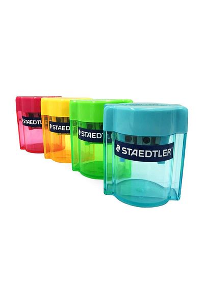 Staedtler Round Jumbo Pencil Sharpener - Double Slot 513 001