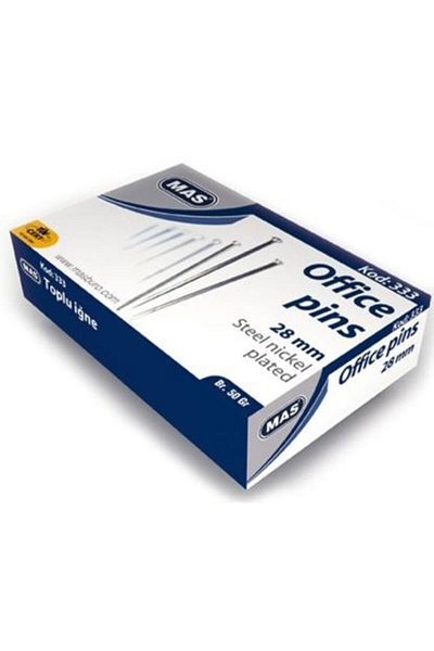 Mas Bulk Needle Nickel 28 mm 50 Grams Bulk Needle