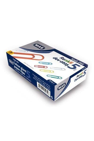 Mas Paper Clip Giant Colored PVC Coated 50 Mm Large Paper Clip