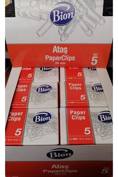 Bion Paper Clip No:5 50 cm Metal Paper Clip (1 Pack 18 Box)