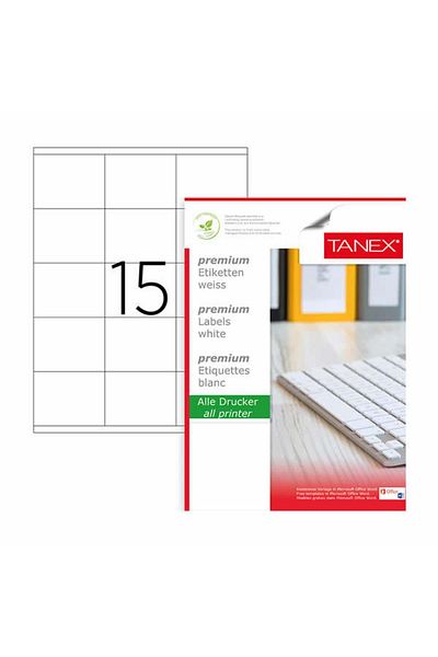 Tanex Αυτοκόλλητο λέιζερ 100 φύλλα 70 X 56 mm Ετικέτα εκτυπωτή λέιζερ