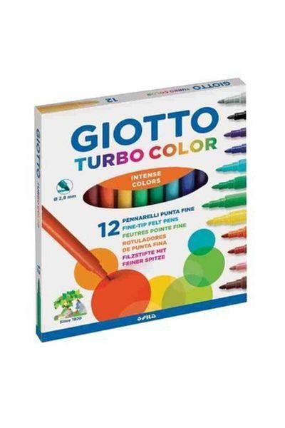 Giotto 12 Colored Turbo Color Felt Tip Pen