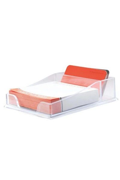 Ops Cube Note Holder Business Card Holder with Note Holder Transparent