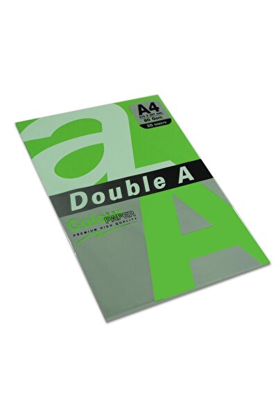 DOUBLE A الببغاء الأخضر 25 قطعة A4 80 جرام مجموعة ورق ملون