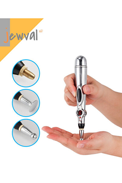 Jewval قلم الوخز بالإبر، جهاز الوخز بالإبر الكهربائي، بدون إبرة لتسكين الألم