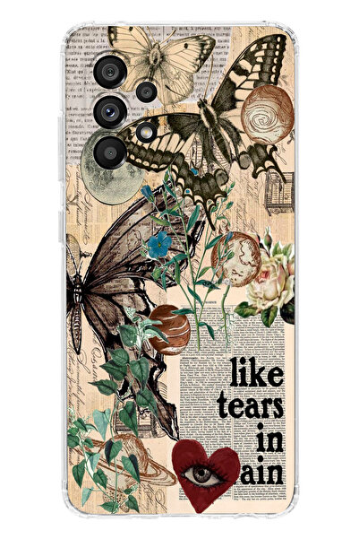 moonset Samsung Galaxy A32 Uyumlu Like Tears Tasarımlı Baskılı Şeffaf Telefon...