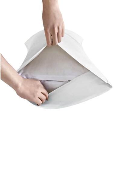 Divanev كيس وسادة قطن أبيض - 50x70 سم، بدون سحاب، قطعة واحدة