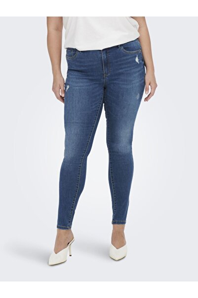 Only Carmakoma Skinny Jeans von Carsally – Mittlere Taille – Skinny Fit-Jeans