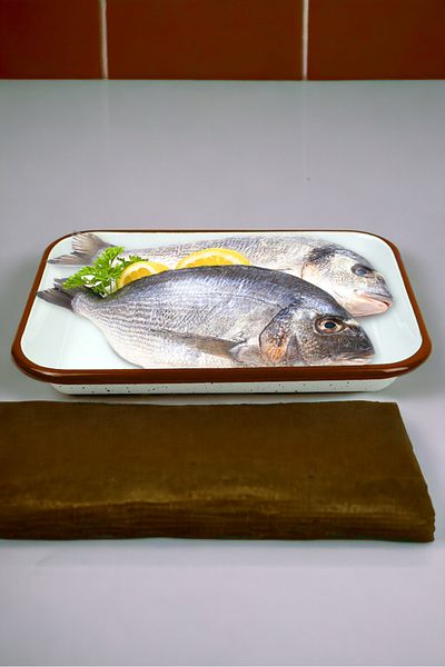 İnci Emaye No. 28 Enamel - Quadrangular Plate Appetizer Breakfast Camping Picnic