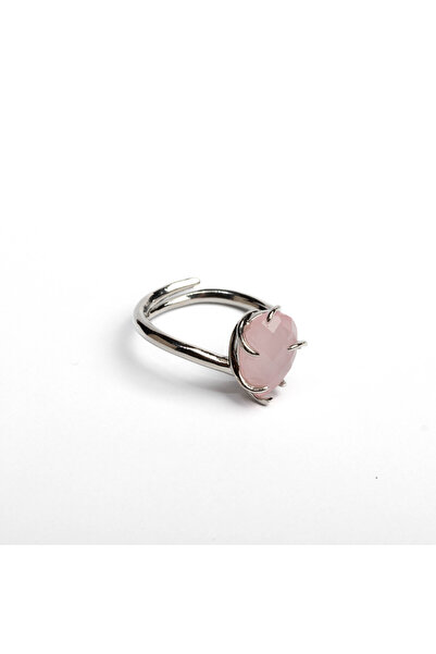 Paleo Pembe Kuvars Ayarlanabilir Yüzük