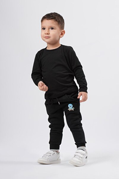 Lissa Kids Basic Uzun Kollu T-Shirt Siyah