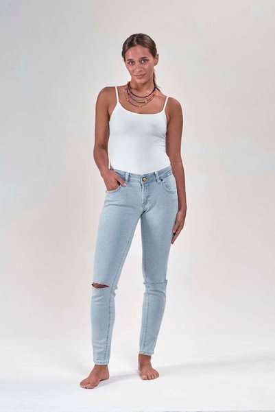 VAVIEN 6004-kadın Denim Pantolon