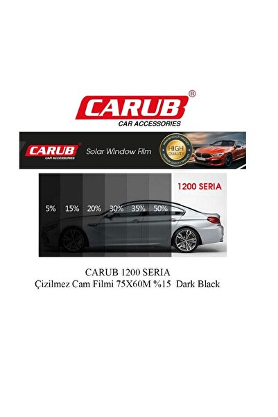 Temiz Pazar فيلم كاروب زجاجي أسود داكن - 15% مضاد للخدش، 75 سم × 60 متر SERIA...