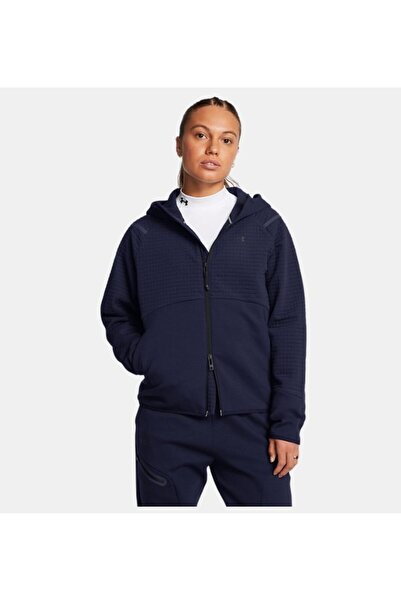 Under Armour Kadın UA Unstoppable Fleece Grid Tam Fermuarlı Sweatshirt 1389842-410