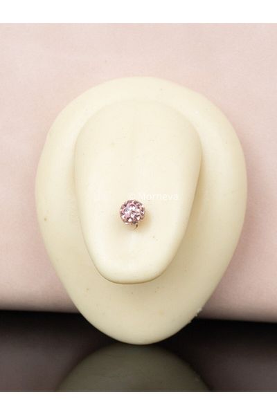 MORNEVA Pink Shampoo Crystal Stone Steel Tongue Piercing