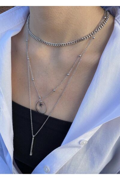 takıtarzım Kadın 3 Lü Kombin Kolye