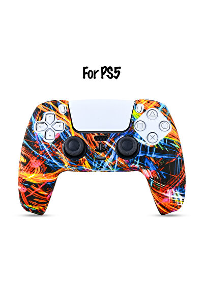 Kontorland PS5 Gamepad Uyumlu Silikon Kılıf - Color Chaos