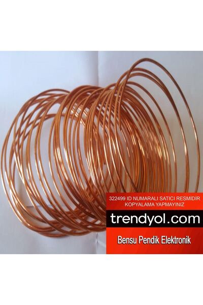 BAKIRSAN 5mt 3mm Bakır Kablo Saf Bakır Deney Teli 5 Mt 3 Mm Bakır Tel 5 Metre Bakır Tel Kaplamasız Bakır Tel