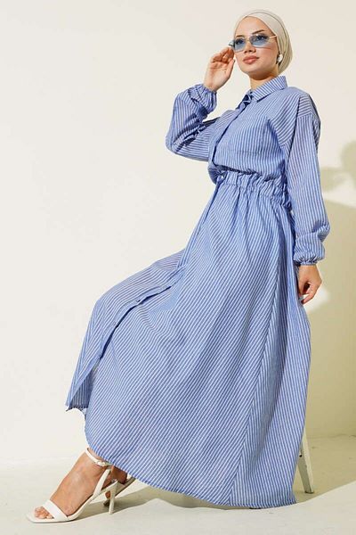 YILMAZBARMAZ Women's Metal Button Dress