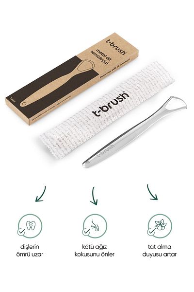TBRUSH منظف اللسان من الفولاذ المقاوم للصدأ / مقشر اللسان