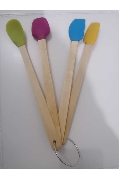 balsa group Balsa MRK model 4 quadruple colored wooden silicone spatula serving cooking set 26 cm