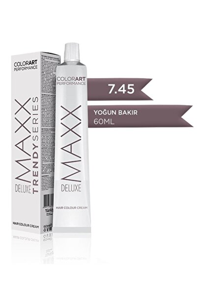 MAXX DELUXE Tüp Krem Saç Boyası 7.45 Yoğun Bakır 60 Ml