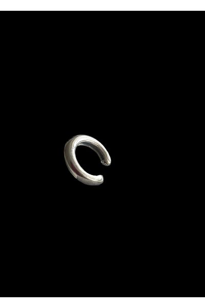 SİSTORİZE Your Luxury Gray Steel Curved Cartilage Earrings Earcuff