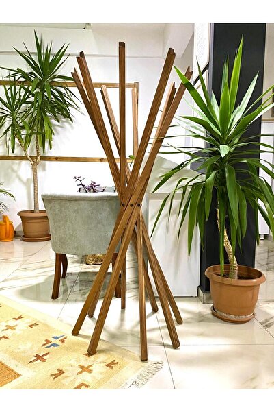 Çatı Home Askılık Yüksek Kalite El Işçiliği Ağaç Ayaklı Sekiz Kollu Dilsiz Uş...