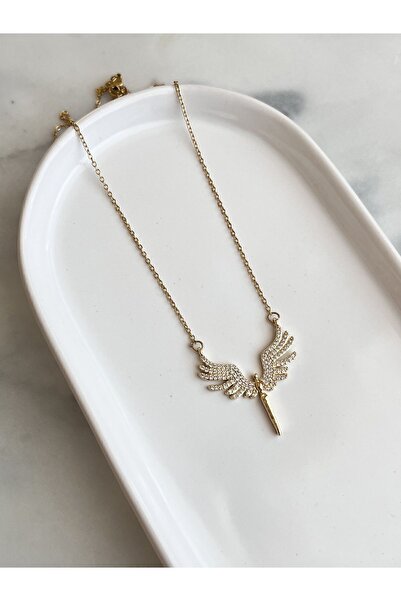 stainles steel تشويه الصلب الزركون الملاك قلادة