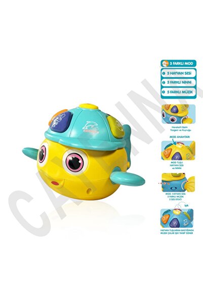 cayenna Bebekler için Oyuncak Işıklı ve Müzikli Balık Bebek Piyanosu