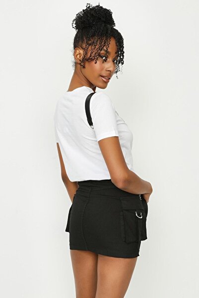 Select Moda Γυναικεία Μίνι Φούστα Cargo Pocket σε μαύρο χρώμα