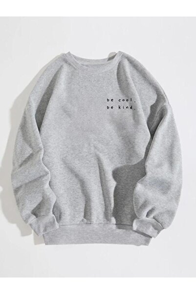 Massgai Becool Bekind Unisex Oversize kroj Dukserica - Dizajn Štampano Hoodie