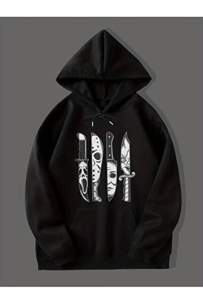 Massgai Унисекс суитшърт с качулка Oversize - с щампа на дизайн