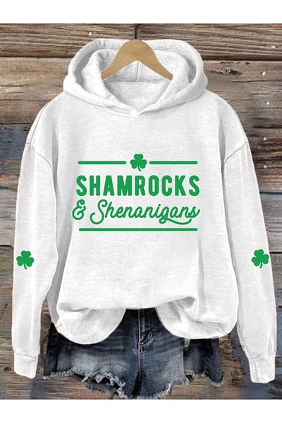 Massgai Φούτερ με κουκούλα Unisex Shamrocks με στάμπα