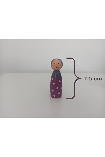 Gepetto Ahşap Boyalı Peg Bebekler- Eğlenceli Renkli Pegdoll