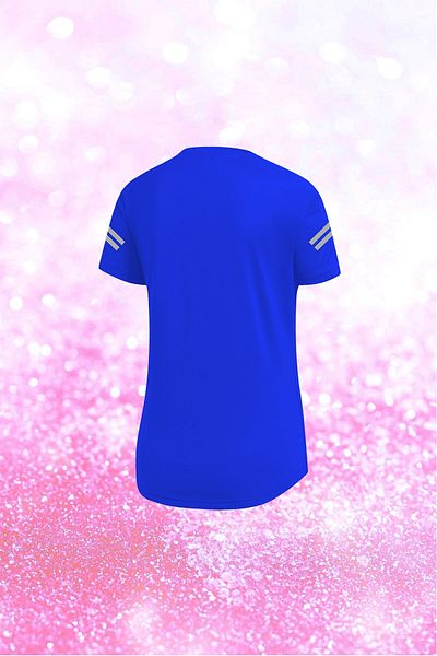 POSEIDON STORM Tricou de damă de mărime mare, albastru, din țesătură Dri-fit, ocazional, confortabil, pentru sport, 4xl-10xl
