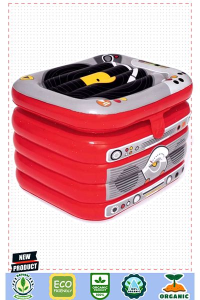 OMZ Retromusic Portable Inflatable Refrigerator 31 Liter Girl Boy Toys Educational Toys