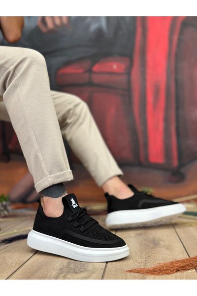 BOA BA0375 Black Knitted Knitwear Sports Shoes - Stylish Color