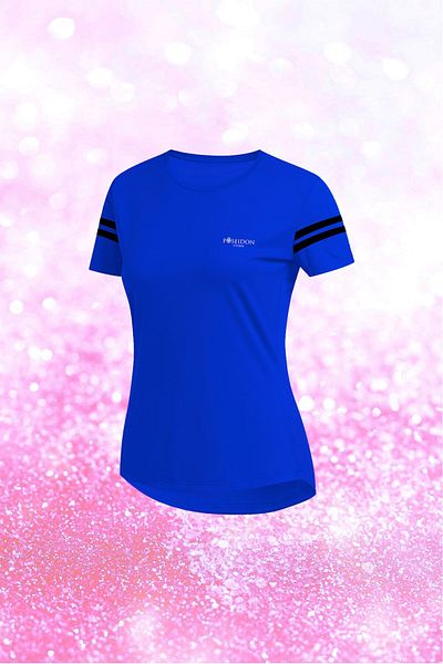 POSEIDON STORM Tricou de damă de mărime mare, albastru, cu gât rotund, elegant, confortabil, 4xl-10xl