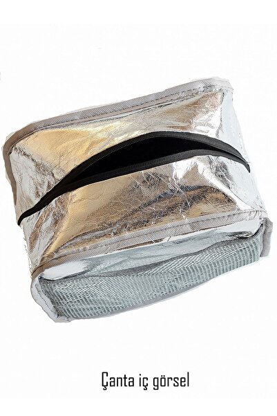 SUNSHINE Gray Waterproof Thermal Hot Cold Picnic Camping Lunch Bag Nutrition Shoulder Bag