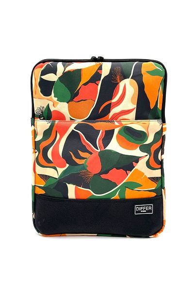 Differ Studio 15.6'' Inch Orange-green Tropical Leaf Pattern Laptop/Macbook/notebook Case/bag