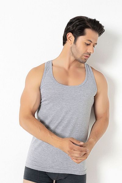 saac Gray Single Jersey Men's Athlete - 4 Pieces, 100% Cotton Combed