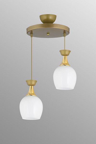 Docklight Pendant Lamp Tray 2 Antique Bell Jar White Glass Modern Downward Facing Chandelier