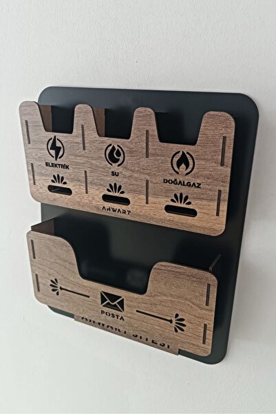 AHWART Apartman Ortak Fatura Ve Posta Kutusu Ahşap Renk Posta ve Fatura Kutusu ( Site İsmi Eklenebilir )