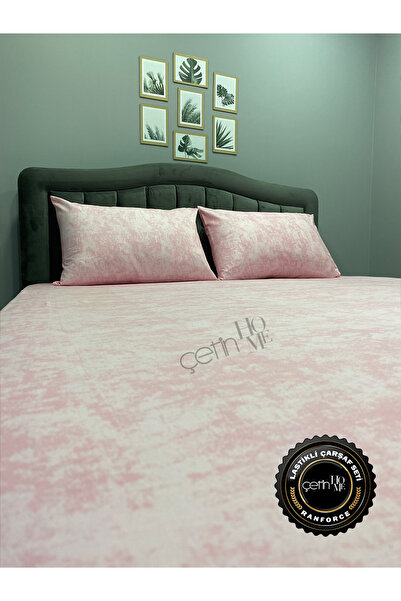 Çetinhome Elastic Fabric Double and Oversized Sheet Set - Shadow Powder