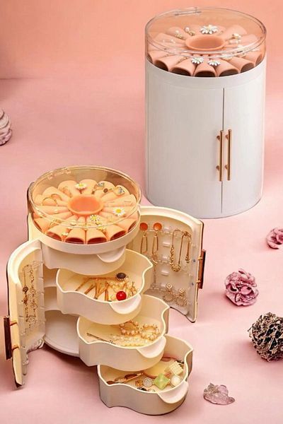 Ne Dilersen Luxury Jewelry Organizer Box with Drawers Accessory Jewelry Organizer with Lid