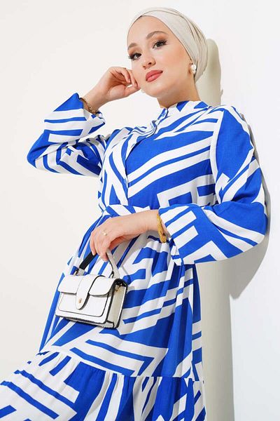 modasindoma Viscose Women's Dress - Stripe Pattern