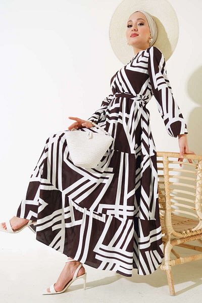 YILMAZBARMAZ Rochie de damă din viscoză - model dungi