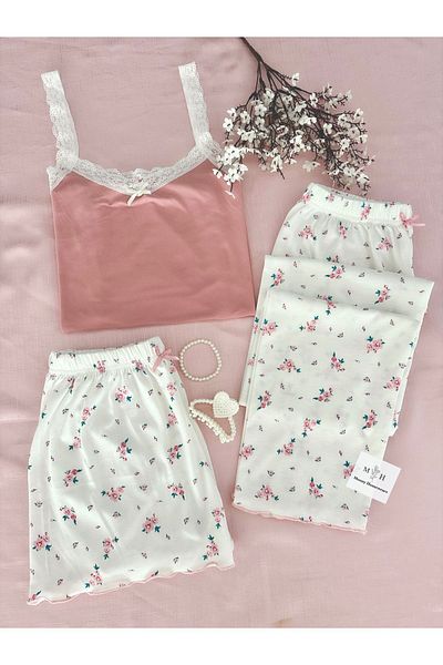 MH Moony Homewears Мек и стилен комплект пижама от 3 части